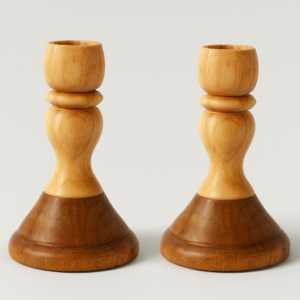 شمعدان چوبی طرح کلاسیک